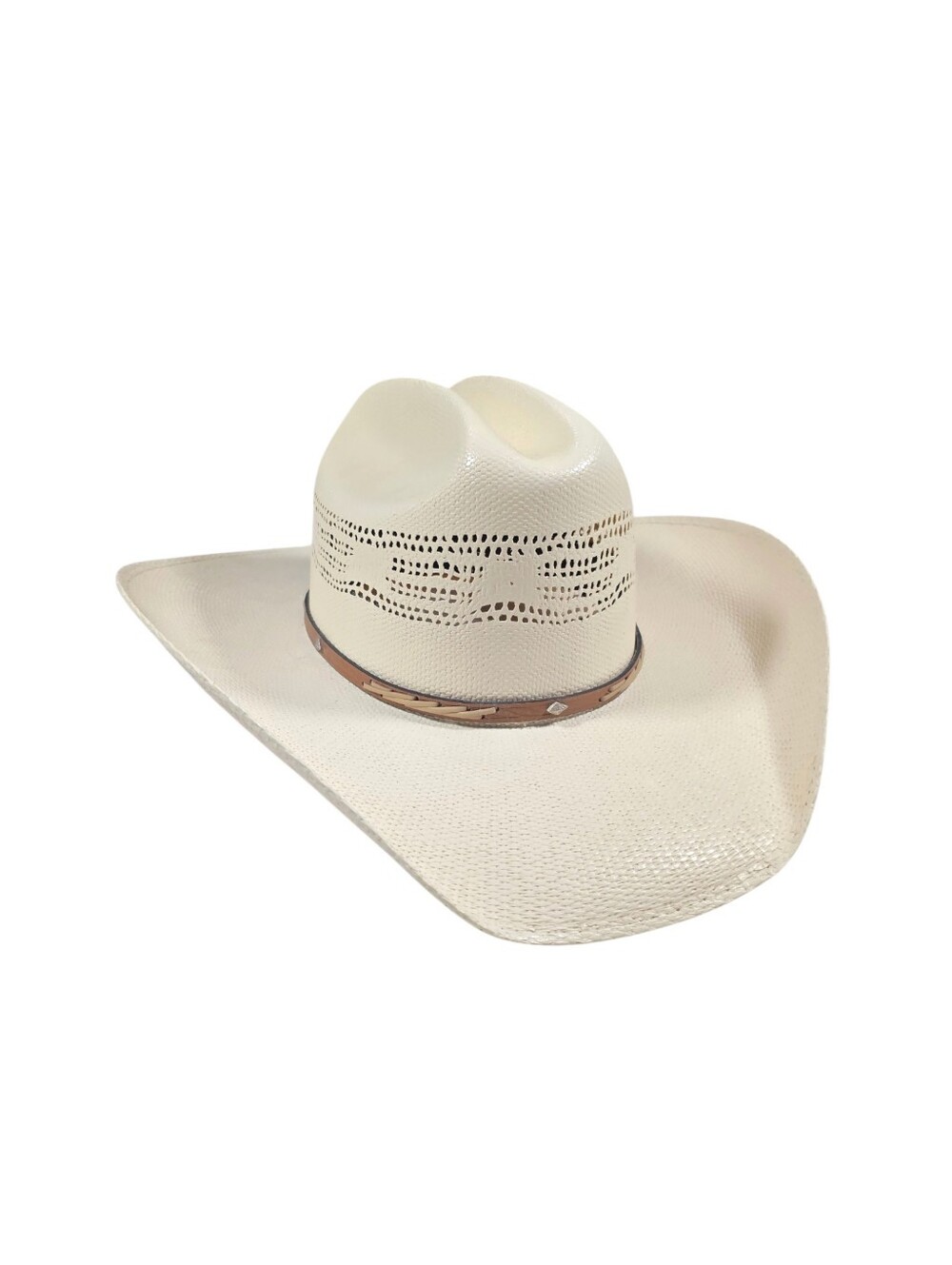Justin Unisex Flagstaff Straw Cowboy Hat sz 7 1/8 - NEW!
